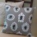 Black Silhouette Cameo Stone Gray Throw Pillow Cover