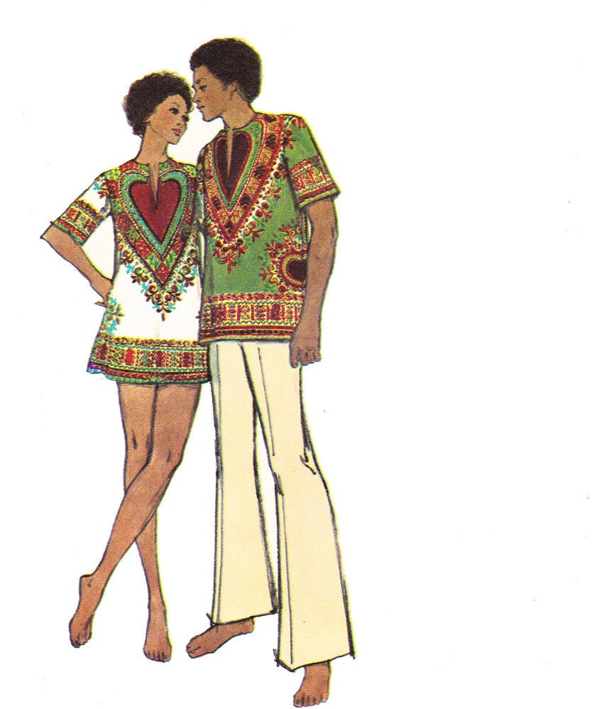 70s Dashiki/ Vintage 1970s Simplicity Dashiki Sewing Pattern