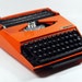 Orange Smith Corona Karmann Ghia "Super G" Manual Typewriter