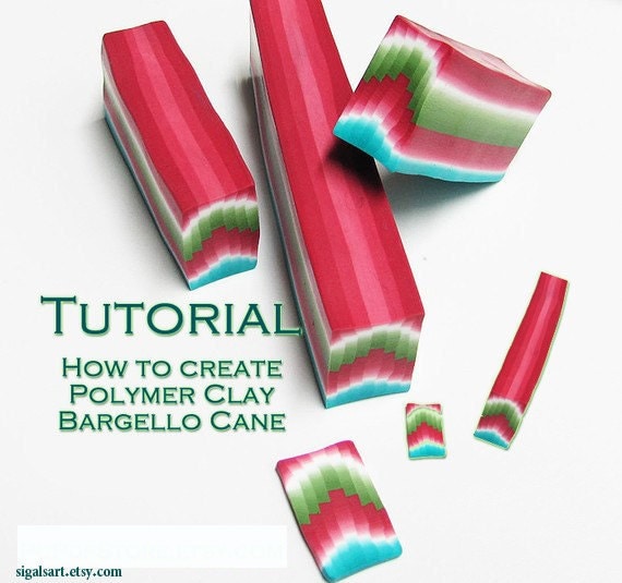 Polymer Clay PDF tutorial The Bargello Cane technique