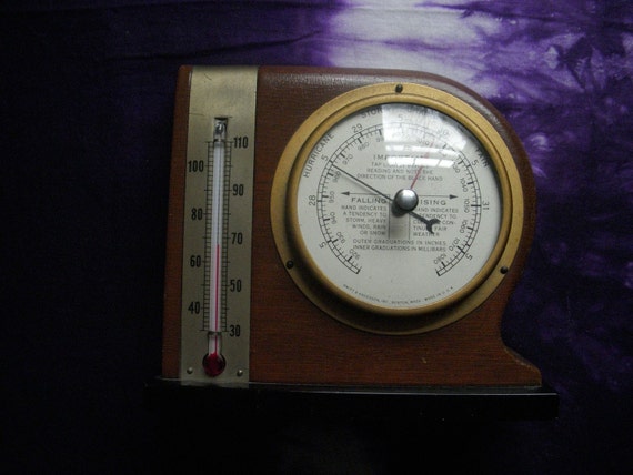 Vintage Swift & Anderson Inc Barometer and Thermometer