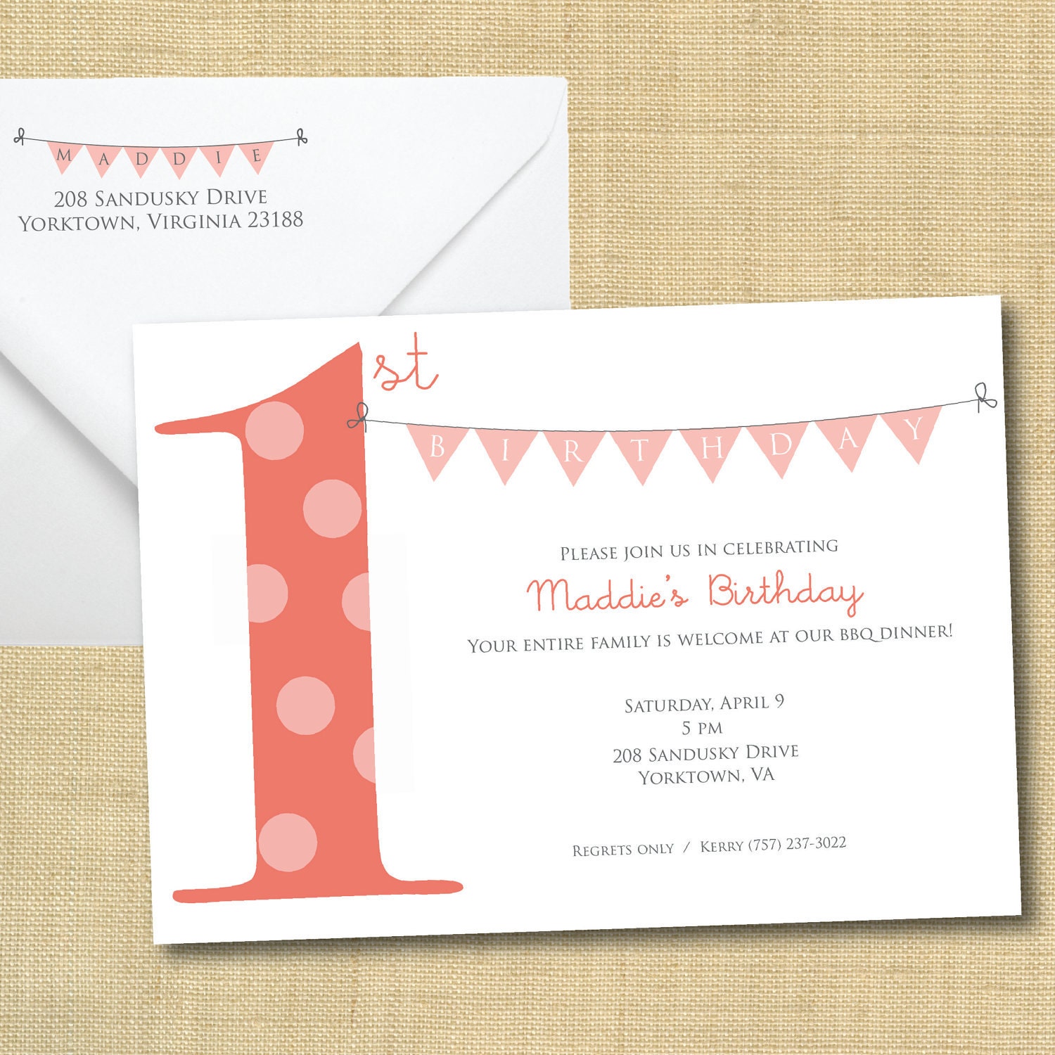 DIY Ready To Print Birthday Invitation with Matching Return