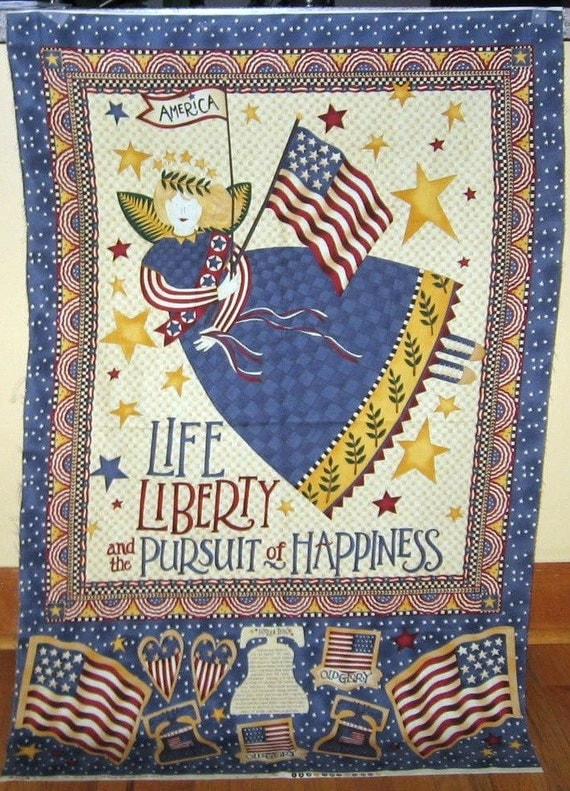 Debbie Mumm Patriotic Angel Fabric Panel by woodandquilt on Etsy