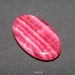 39MM Pink RHODOCHROSITE Genuine Gemstone Oval Shaped Focal Pendant Bead