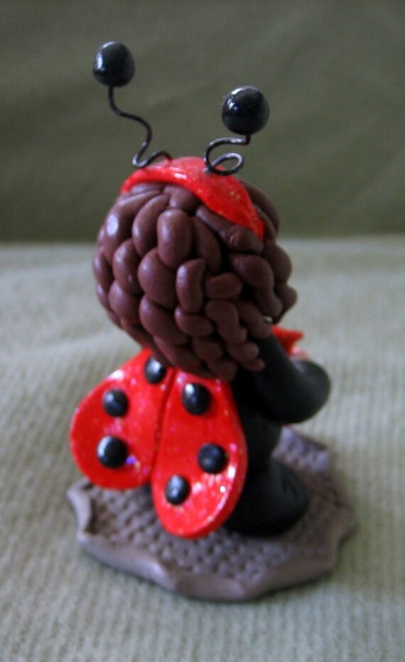 Polymer Clay Halloween Ladybug by trinasclaycreations on Etsy