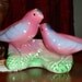 Pink and Blue Birds on Branch Planter