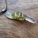 Rough Peridot and antique copper necklace. Handmade.