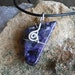 Charoite and sterling silver necklace. Handmade. Mineral properties.