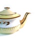 Vintage teapot yellow and white Gibsons English tea pot pale pastel yellow