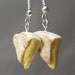 Ripe Brie cheese dangle earrings - Polymer clay
