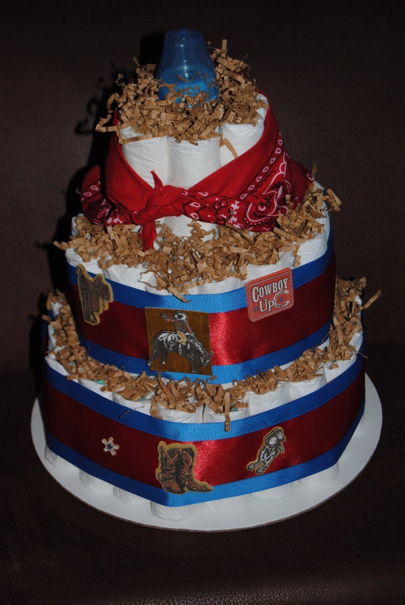 Items similar to Cowboy Diaper Cake on Etsy