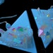 Hologram Triangle Angel Aura Quartz Cluster Earrings