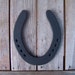 Lucky Horseshoe - Rustic Primitive Home, Western, Game Room, Boy's Room, Dorm Room, Man Cave Decor - Painted Black
