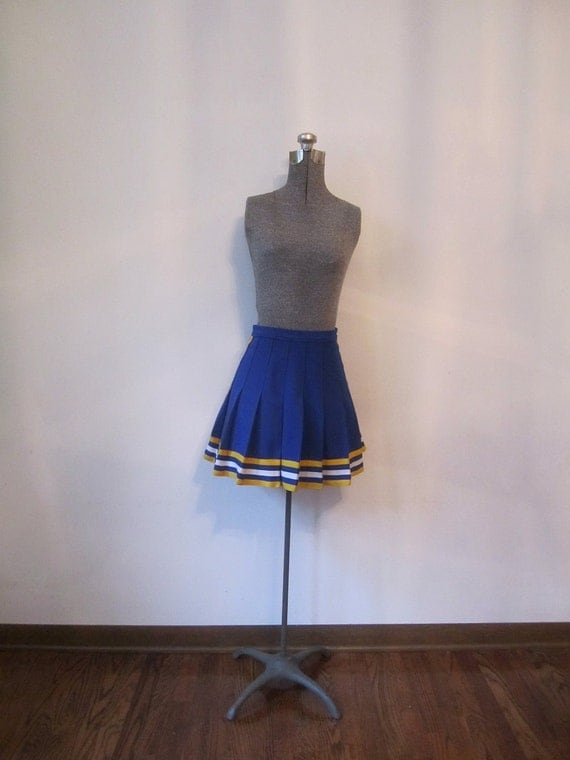 Vintage Royal Blue Cheerleader Skirt M