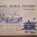 Deadstock 50s Paint By Number Wall Mural Pattern, Birds of Paradise