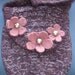 Floral Scottish heather boiled felted wool shoulder bag