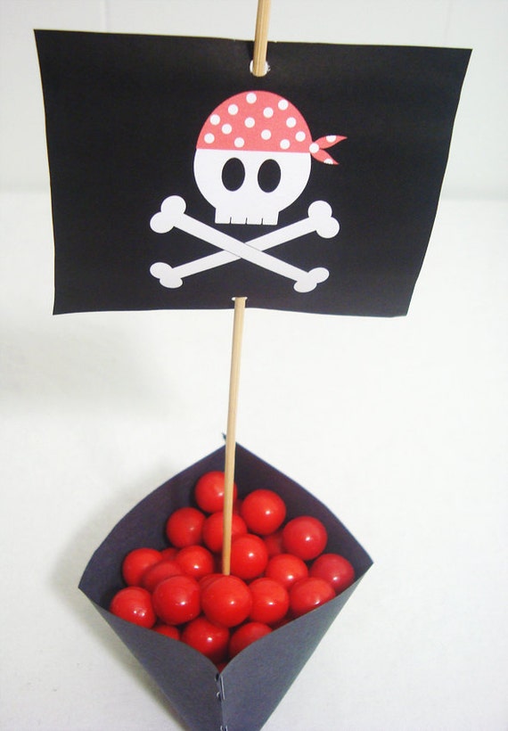 Items similar to Pirate Party Flags DIY Printable Parties on Etsy