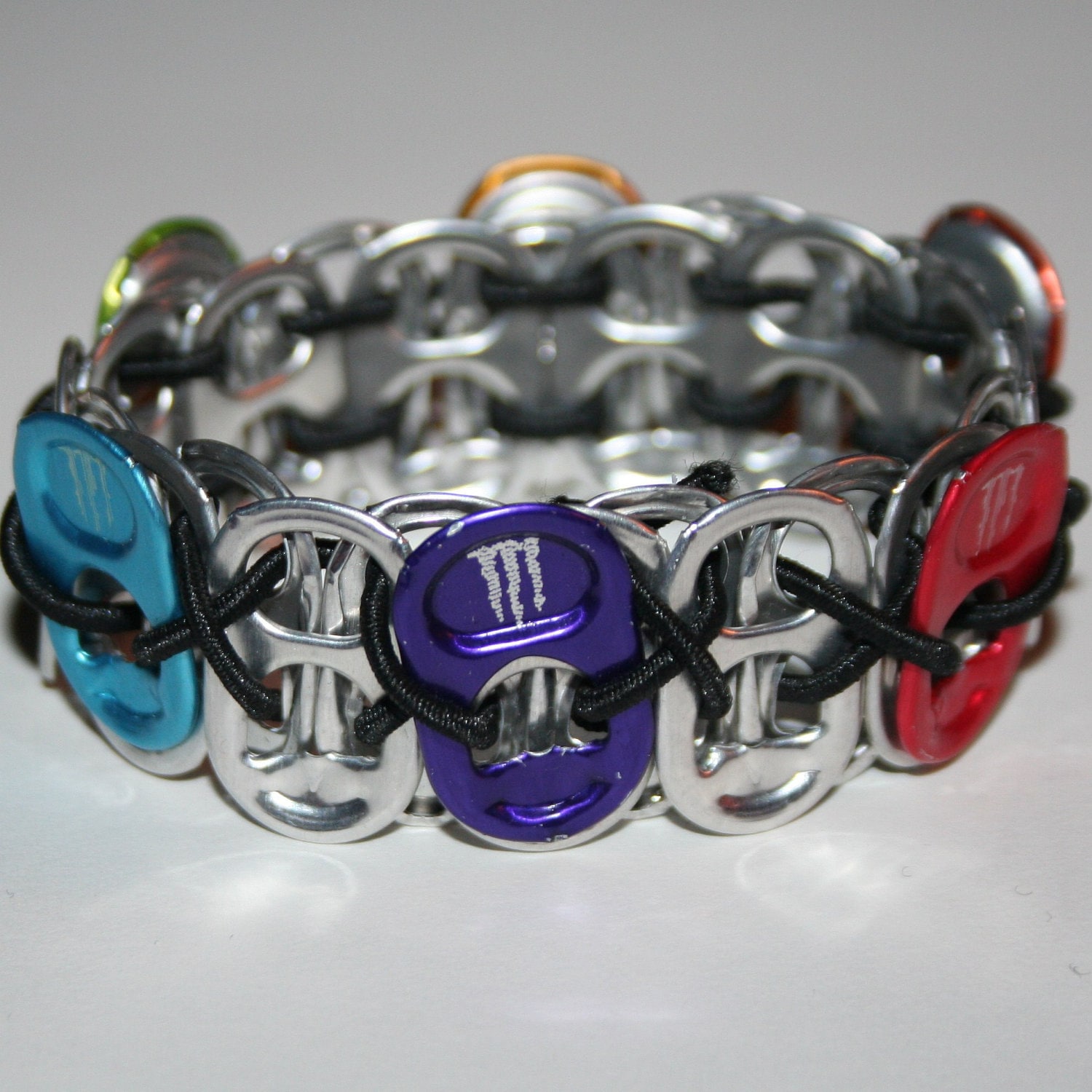 Rainbow Monster Pop Can Tab Bracelet Stretchy