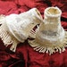 Lampshade, two small vintage lamp shade, in cearm ecru color. chic housewares, romantic handmade