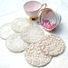 Crochet,Lace - Cup Coaster set. Vintage ,Antique Elegant coasters for tea party.
