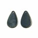 teardrop charm, double-sided grey patina brass 24x12mm - 2 charms (348GD)