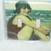 BATHING BEAUTY ON THE SEASHORE VINTAGE STYLE IMAGE DECORATIVE LIGHT SWITCHPLATE COVER(dbl)