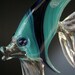 Angel Fish Suncatcher, Glass Lampwork, Hanging Art Sculpture