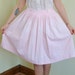 1950s Skirt // Pastel Pink Full Skirt // 29w