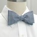 Men's Bow Tie in navy and white gingham