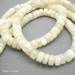 Moonstone, White, Round Wheel, Smooth, 8mm, Small, Natural Gemstone Beads, 30pcs - ID 836