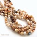 Agate, Brown and White, Fired, Round, Faceted, Gemstone Bead, 6mm, Small, 60pcs, Full Strand - ID 942