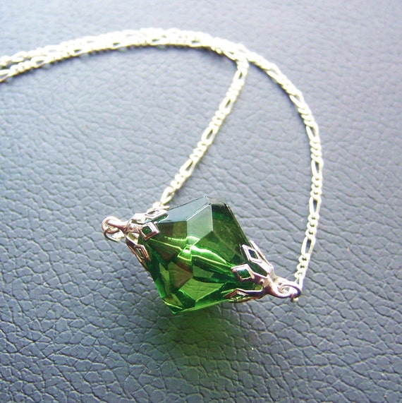 Green Kryptonite Necklace by IndependentJewelry on Etsy