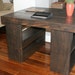 4 foot desk / Great DESK on bookshelves. Solid wood desk