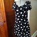 90s Black and White Floral Mini Dress