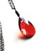 Swarovski Red Magma Teardrop Gunmetal Necklace (Get 10% OFF with COUPON CODE)