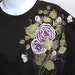T-shirt with Hand Painted Pink Roses Lg