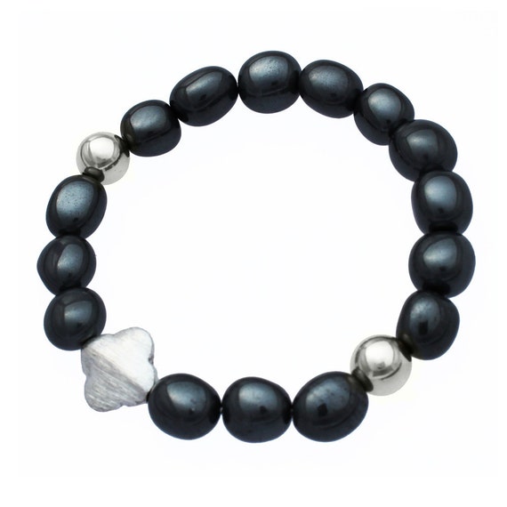 Items similar to Sterling Silver Clover Bracelet on Etsy