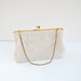 Purse clutch beaded white vintage Walbaeg fancy evening