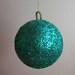 Glitter Ball Ornament Teal Christmas Decoration