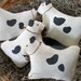 4 Primitive Country Spotted Cows Bowl Fillers