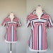 Striped Shirt / Vintage Striped Shirt / Vintage Polyester Shirt / 1970s/ 1960s Woman's Shirt