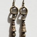 Antiqued Brass earrings - Native Earrings - Primitive Earrings - Dangle Earrings