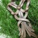 Holiday Tree Ornament - made from handcarved reclaimed wood