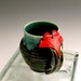 Ginkgo Leaf Hand Made Stoneware Pottery Coffee Mug Emerald Green