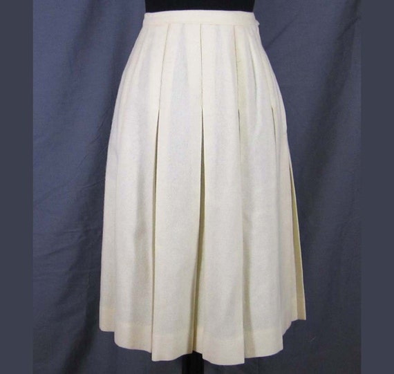Ivory Wool Skirt 36