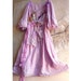 Romantic and very Feminine Beautiful Cotton Dress Rustic Boho Country Hippi Vintage Lace Lilak Lavender