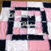 Rag Quilt Blanket Pink and Denim Girls 48"x48"