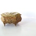 Vintage Ornate Jewelry Casket Trinket Box Art NouVeau French Shabby Victorian MAde in Japan
