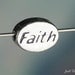 Faith Bead Miniature Sterling Silver Word Faithful Religion Religious