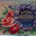 Postcard Violets and Roses 1908